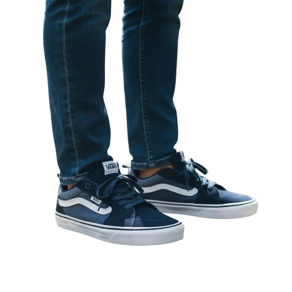 Vans Filmore Decon Navy Suede Canvas Sneakers Mens Size 9